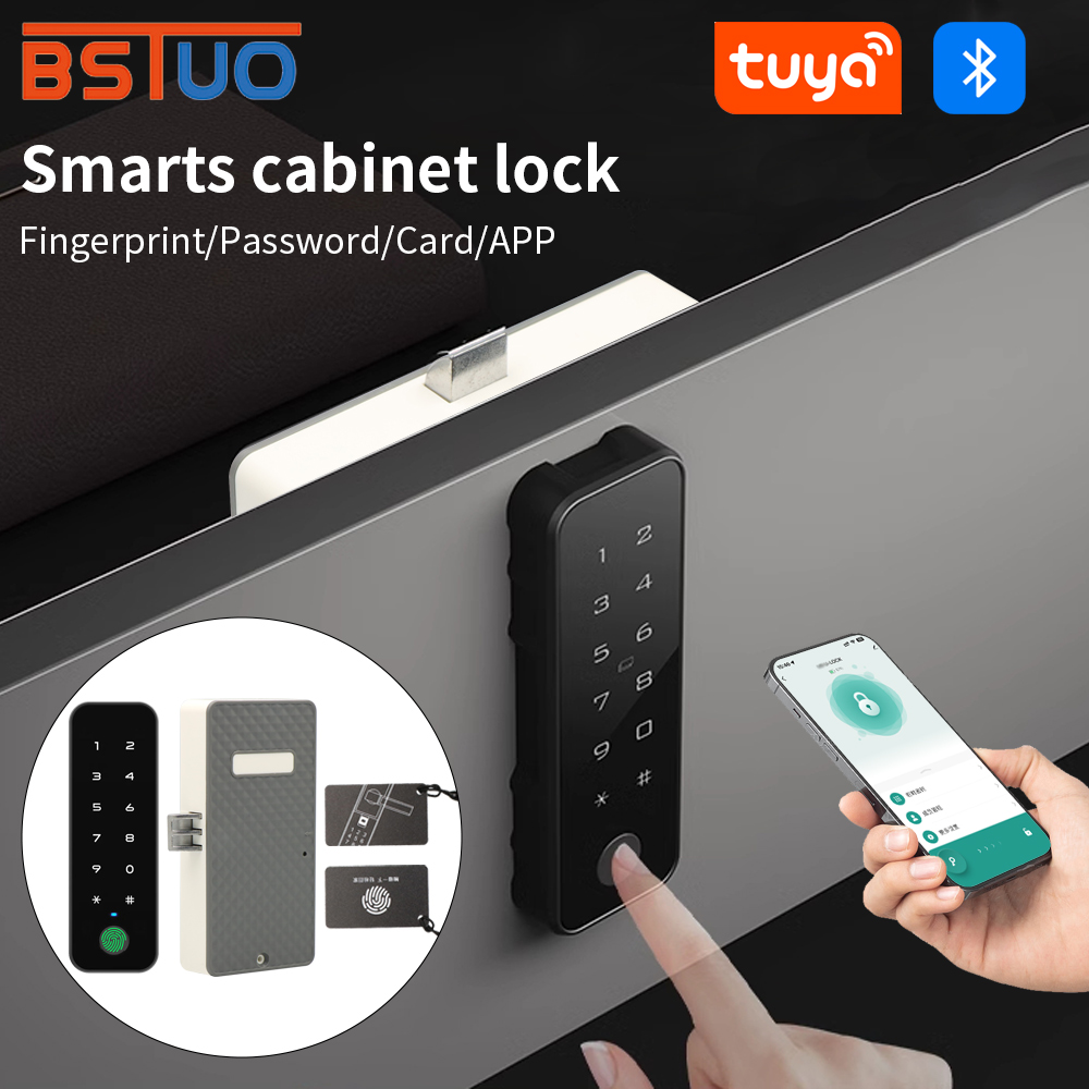 Smart Door Lock - Tuya スマート指紋ロック電気生体認証引き出しロック指紋 Tuya アプリロック解除スマートドアロック引き出しキャビネットロッカー