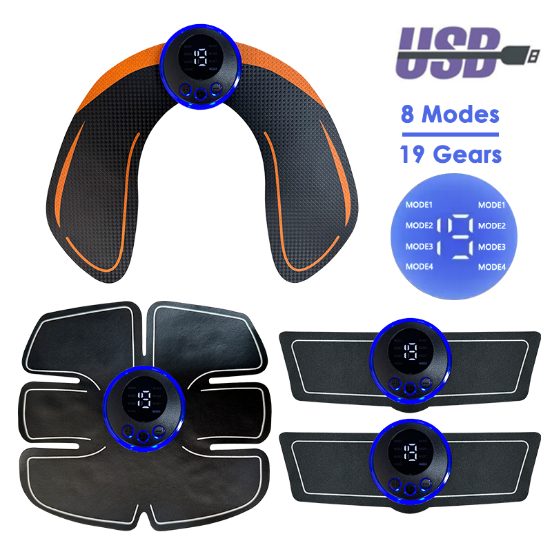 Smart Home Gym - 電気筋肉刺激マッサージ器,腹部,臀部,腕,脚,首,ヒップトレーナー,筋肉トナー,フィットネストレーニング機器
