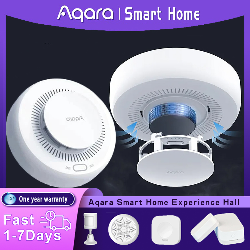 Smart Home Yeelight - Aqara-インテリジェント煙探知器Zigbee 3.0,火災警報モニター,警報器,ホームセキュリティアプリ,Xiaomi Mi HomeKitで動作