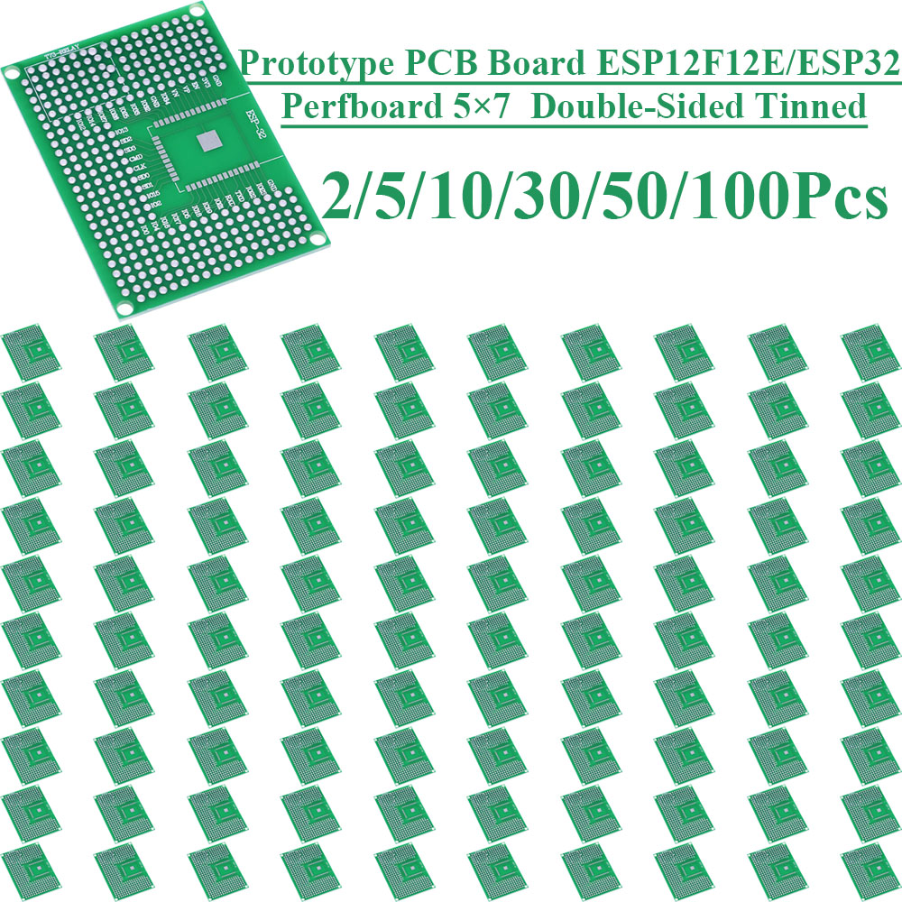 Smart Home Esp8266 - 2〜100個 5X7 両面錫メッキブレッドボードプロトタイプ PCB ボード Wifi