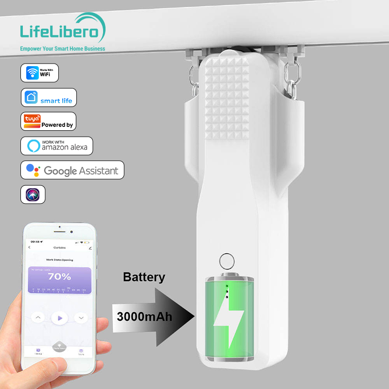Smart Curtain Robot - SZMYQ TuyaスマートWiFiスマートコントロール対応 Alexa音声制御 バッテリー式カーテンロボット ユニバーサルカーテンロボットモーター