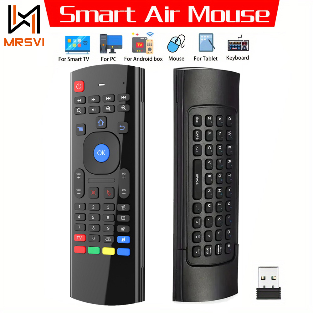 Smart Home Keyboard - エアマウスワイヤレスミニキーボードリモコン MX3 2.4GHz IR 学習リモコン PC