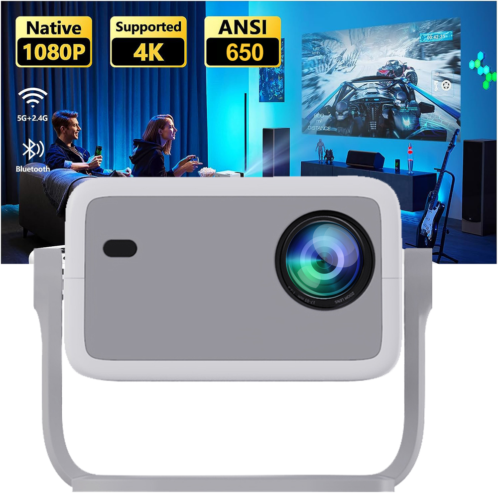 Smart Home X10 - ポータブルプロジェクター,フルHD,WZATCO-WL018 p,4k,Android, 5g,wifi,オートフォーカス,3D,スマートビデオ,ホームシアター,1080