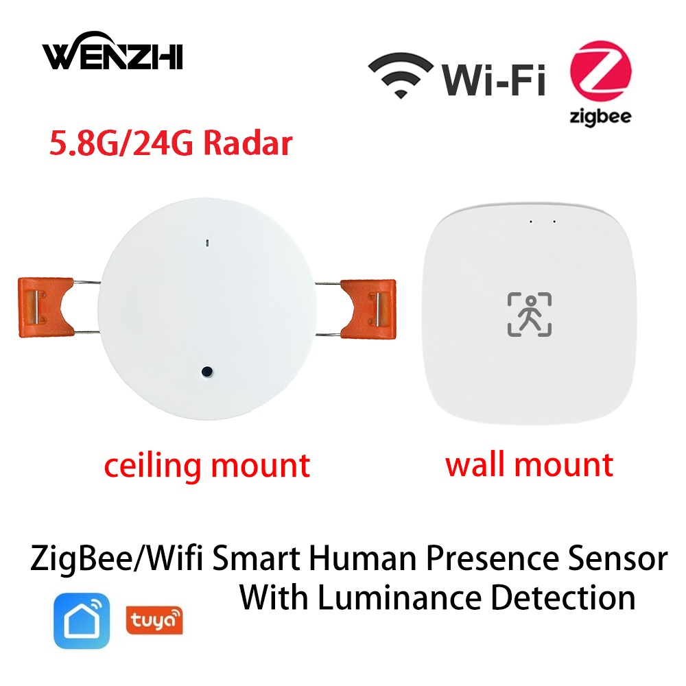 Pir Motion Sensor - ZigBee Wifi MmWave 人間存在モーションセンサー輝度/距離検出 5/110/220V Tuya