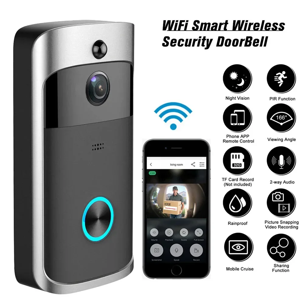 Smart Home Video Doorphone Ezviz - 720P HD スマートホームワイヤレス WIFI ドアベルカメラセキュリティビデオインターホン IR