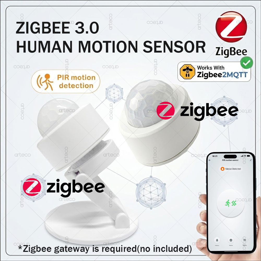 Pir Motion Sensor - Zigbee 3.0 ミニ PIR モーションセンサー人体赤外線検出器セキュリティアラームサポート Zigbee2mqtt