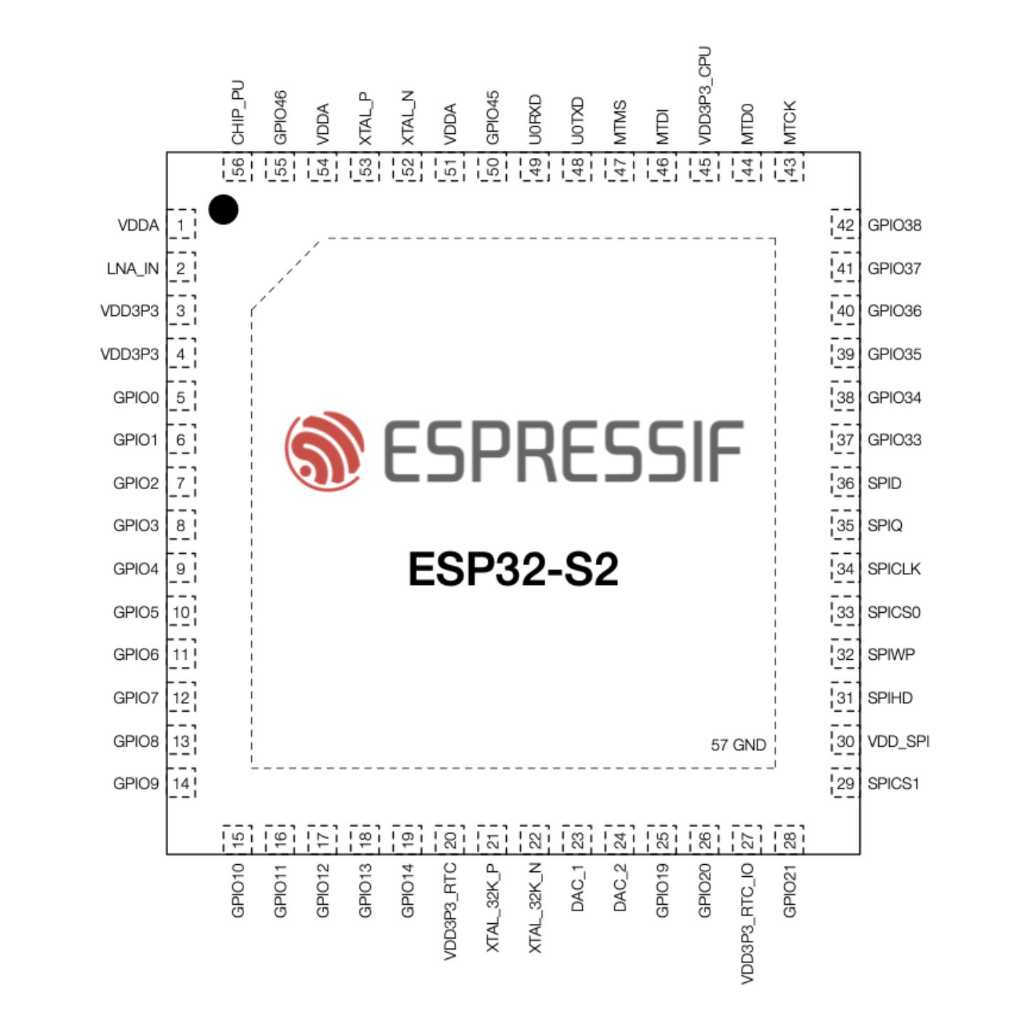 Smart Home Nas - Esp32-S2 Espressif Qfn-567 Wifi モジュール 802.