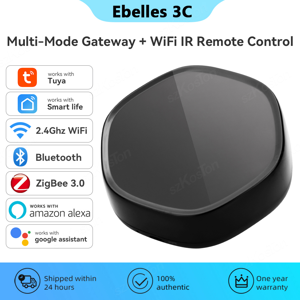 Smart Home Hub Matter - Tuya-ホームマルチモードゲートウェイハブ,irリモートコントロール付き,zigbeeゲートウェイ,Bluetoothメッシュ,スマートライフアプリ,alexaGoogleの音声制御