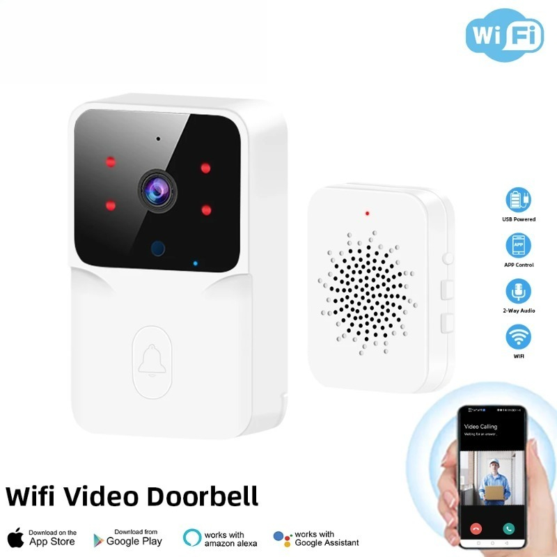 Smart Home Video Doorphone Ezviz - スマートホーム Wi-Fi ドアベル HDカメラ 赤外線アラーム ワイヤレス双方向インターコム