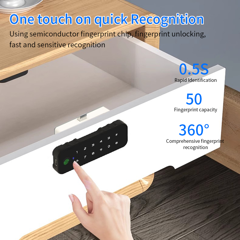Tuya Bluetooth スマート木製キャビネット指紋ロ - Smart Door Lock のレビューと価格