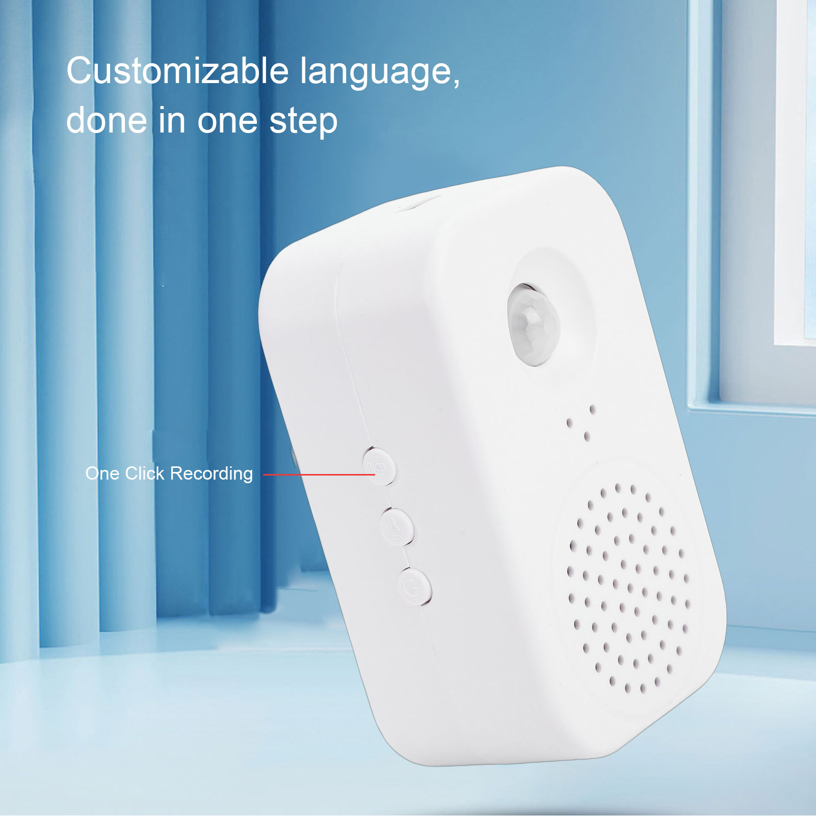 PIRモーションセンサー起動音声リマインダー小型ドアベルショ - Pir Motion Sensor のレビューと価格