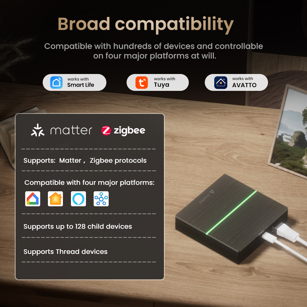 AVATTO Matterスマート有線ゲートウェイハブ Zi - Smart Home Hub Matter のレビューと価格