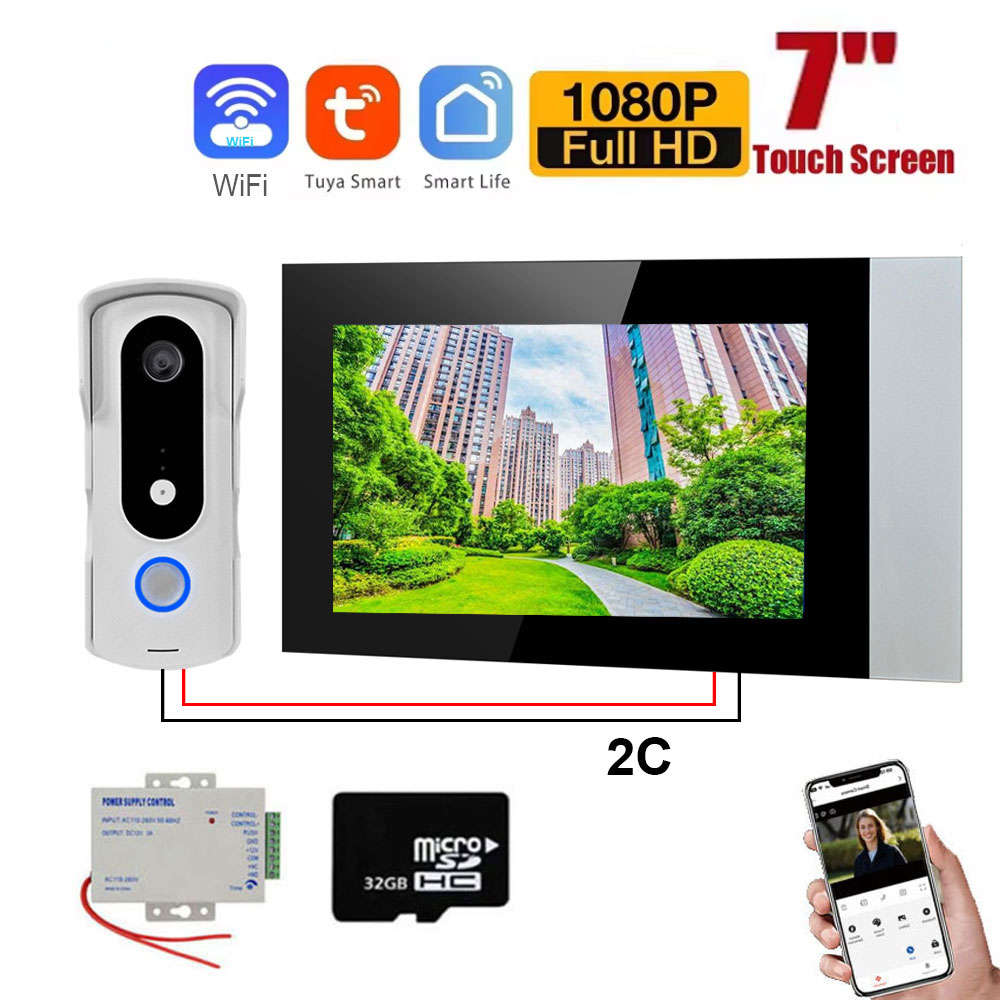 2 ワイヤースマートホーム Tuya Wifi 1080P  - Smart Home Video Doorphone Ezviz のレビューと価格