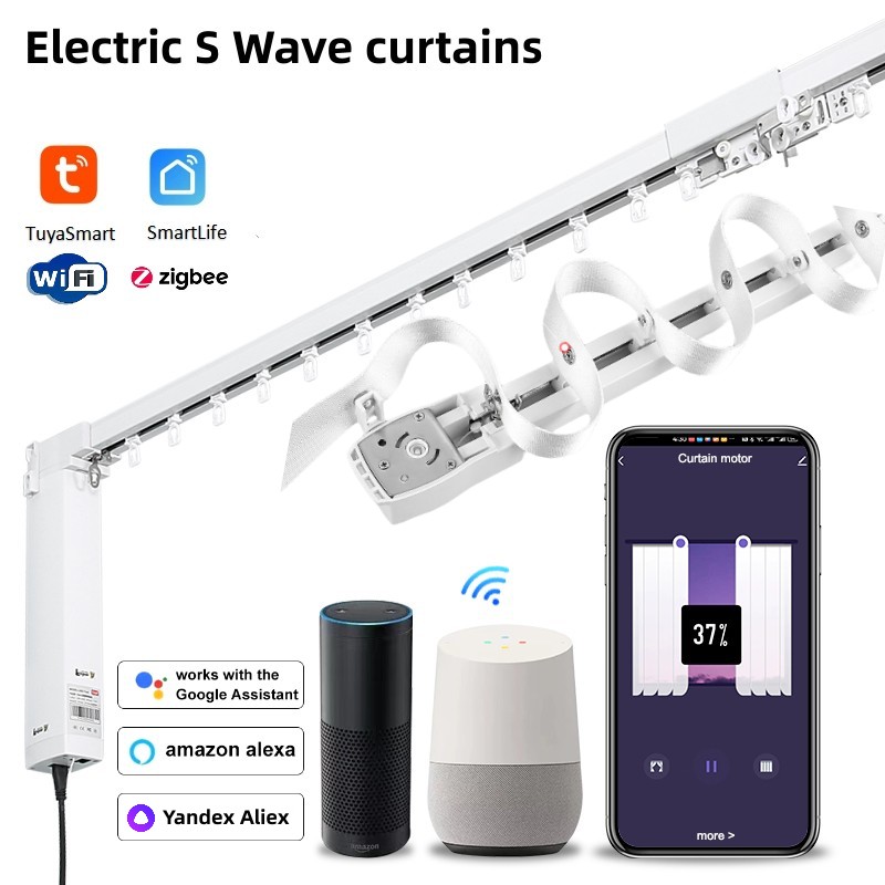 S Wave スマート カーテン トラック システム Tuy - Smart Curtain Robot のレビューと価格