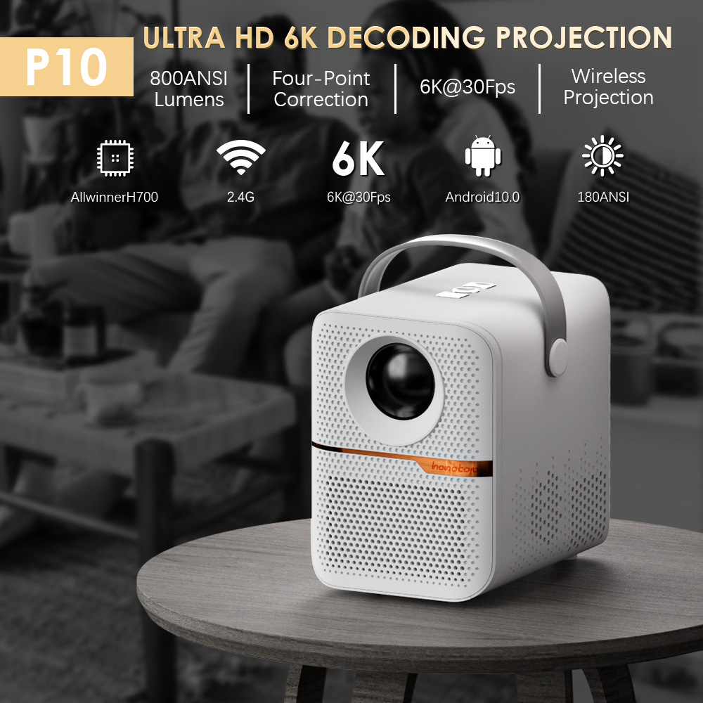 P10スマートミニプロジェクター 300ANSIルーメン 4 - Smart Home X10 のレビューと価格