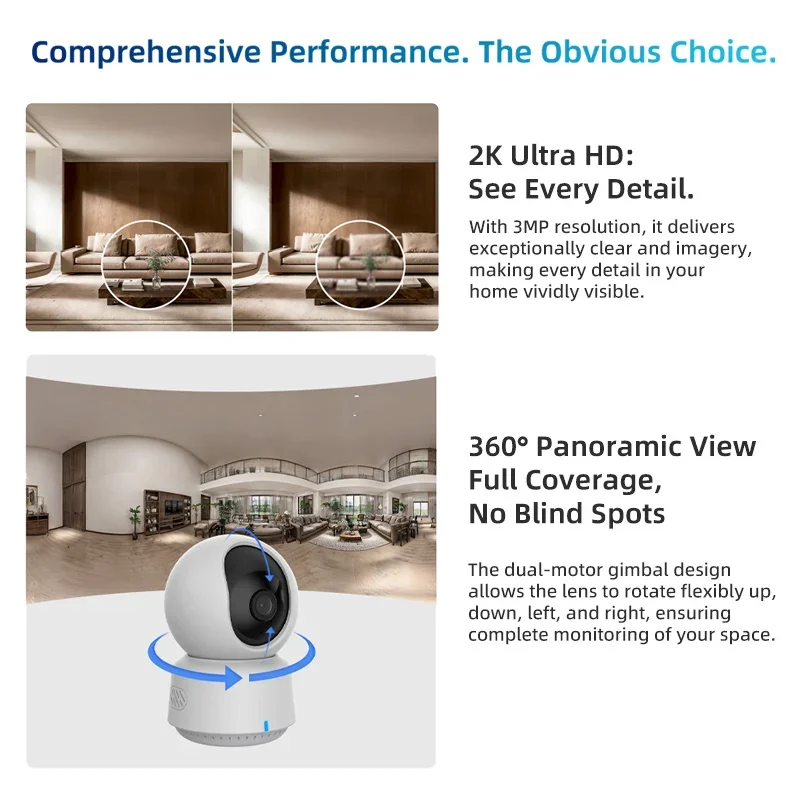 オリジナルAqaraスマートカメラE1 2K 1296P 3 - Smart Home Hub Matter のレビューと価格