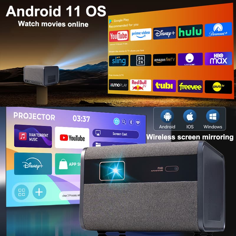 Huaweishi-J10 LEDプロジェクター、1920x - Smart Home X10 のレビューと価格