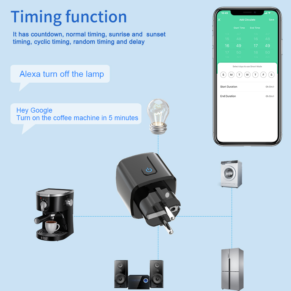 Tuya スマートソケット WiFi リモートコントロール  - Smart Home Technology のレビューと価格