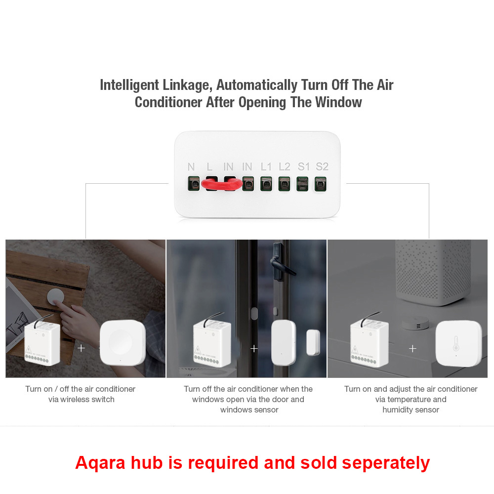 Aqara双方向制御モジュールリレースイッチコントローラーZ - Smart Home Yeelight のレビューと価格