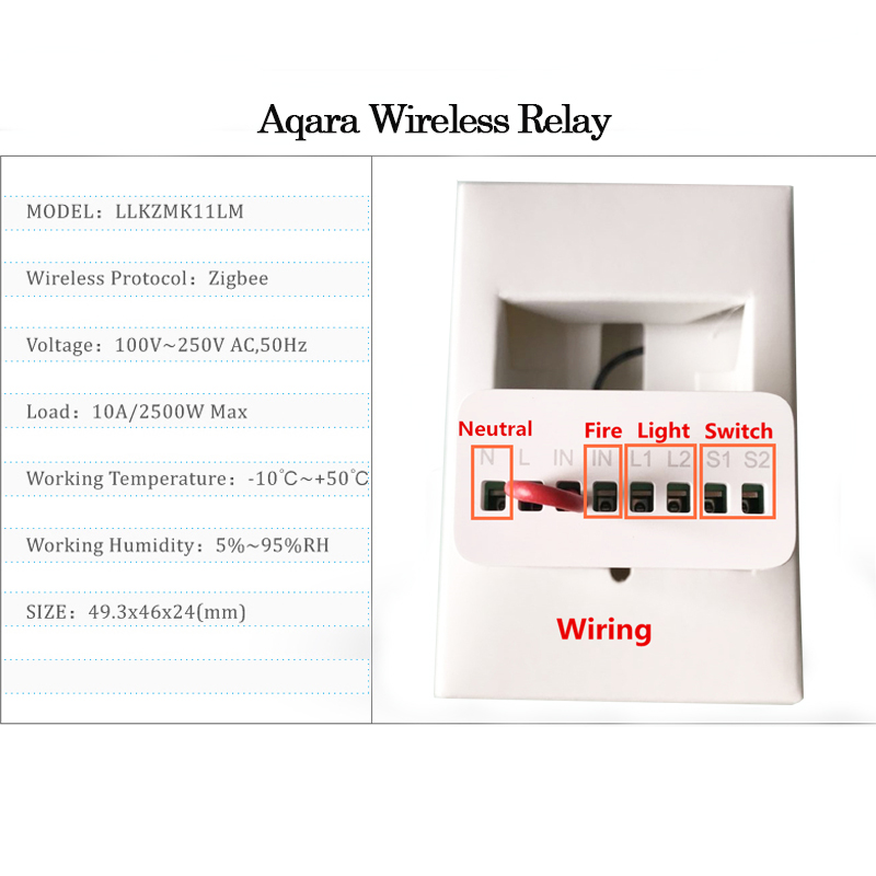 Aqara双方向制御モジュールリレースイッチコントローラーZ - Smart Home Yeelight のレビューと価格