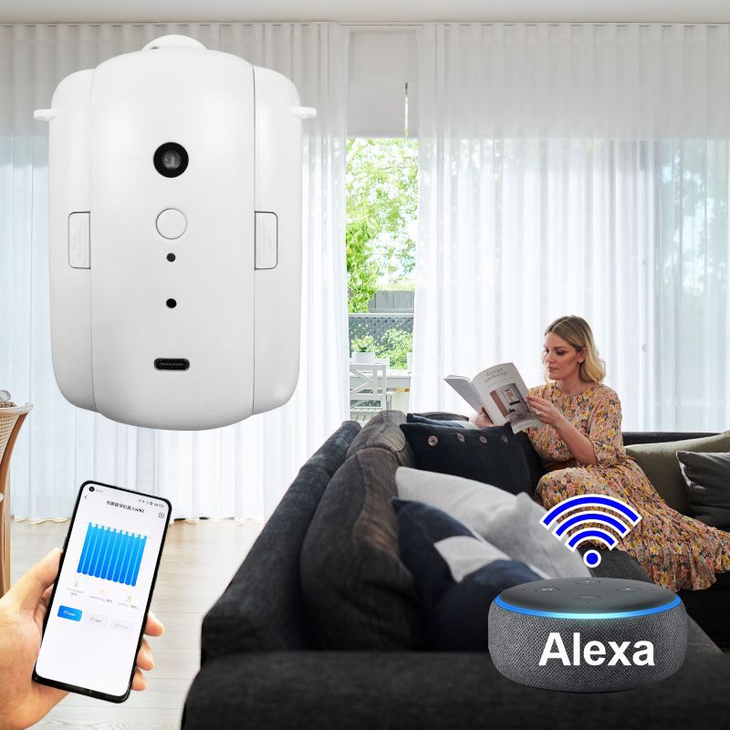 WiFiスマートホームインテリジェント電動カーテンロボット、 - Smart Curtain Robot のレビューと価格