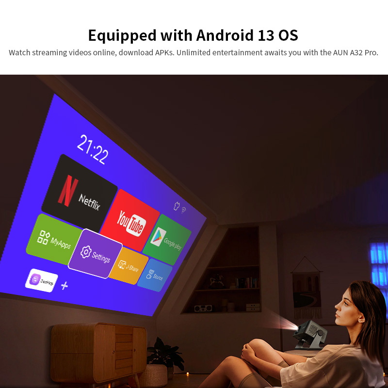 AUN AndroidプロジェクターA32 Pro MINI - Smart Home X10 のレビューと価格