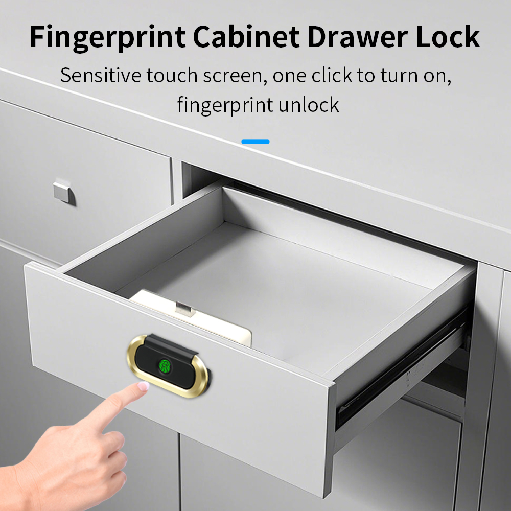 生体指紋ロック盗難防止スマート引き出しロックキーレス指紋セキ - Smart Door Lock のレビューと価格
