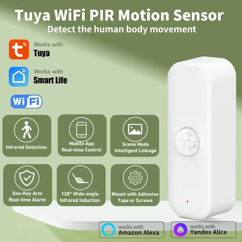 Tuya-Pirモーションセンサー,家庭用盗難防止デバイス, - Pir Motion Sensor のレビューと価格