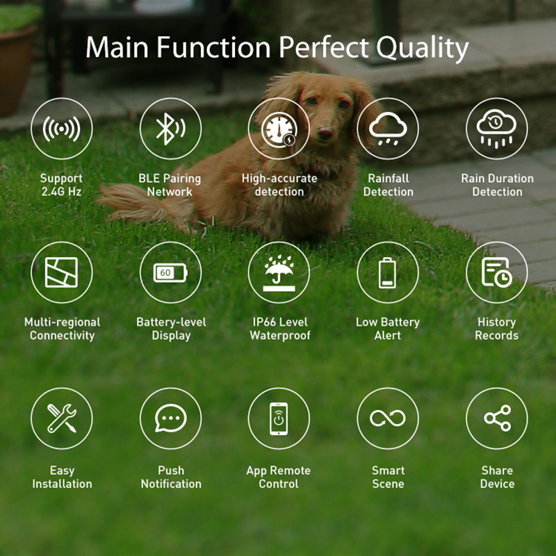 WiFi 雨センサー 降雨時間 漏水検知 屋外防水 バッテリ - Smart Home Nas のレビューと価格